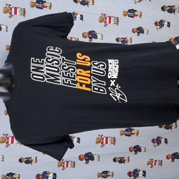 Fubu One Music Fest Atlanta GA double-sided black & orange LG concert t-shirt - Picture 2 of 6